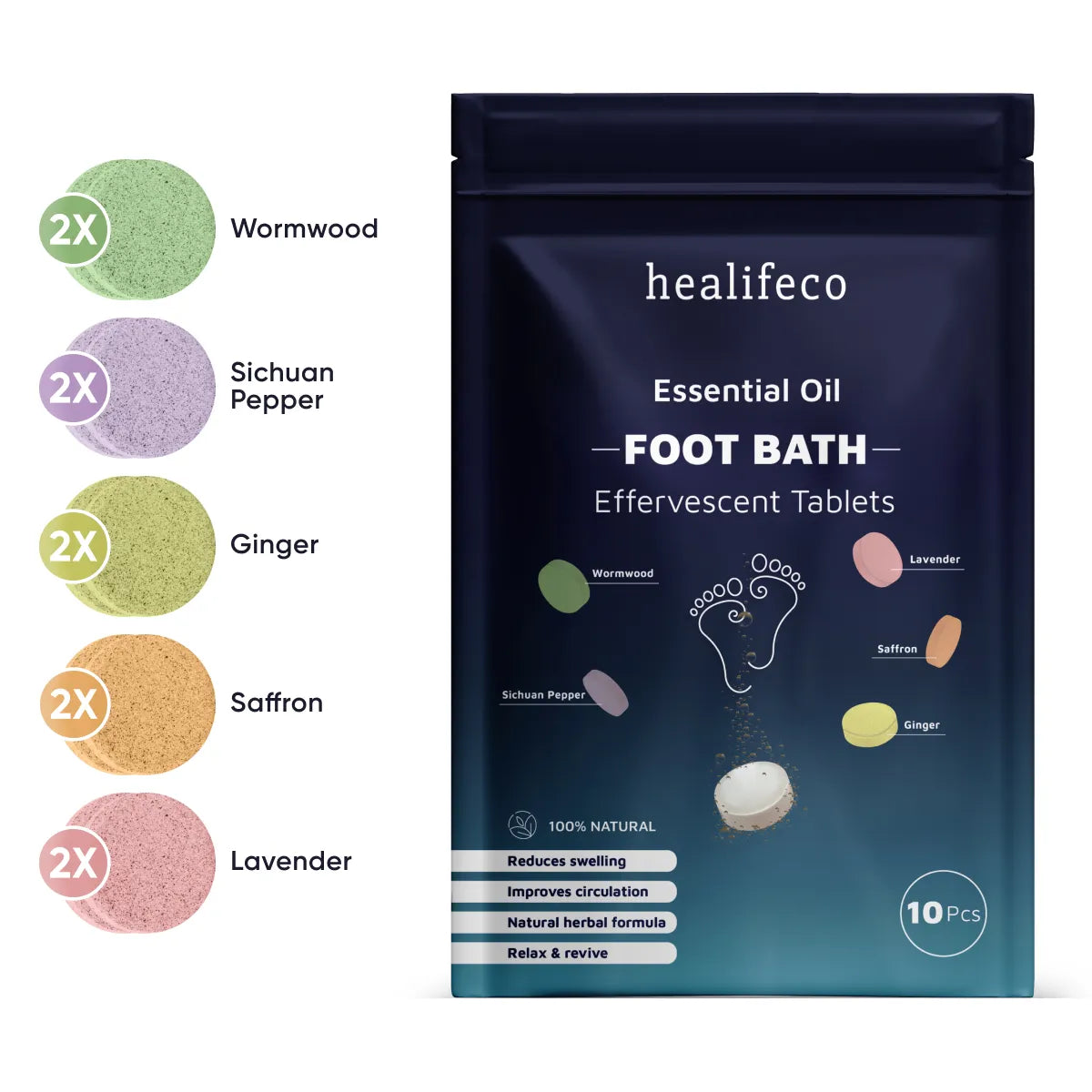 10x Effervescent Foot Spa Tablets