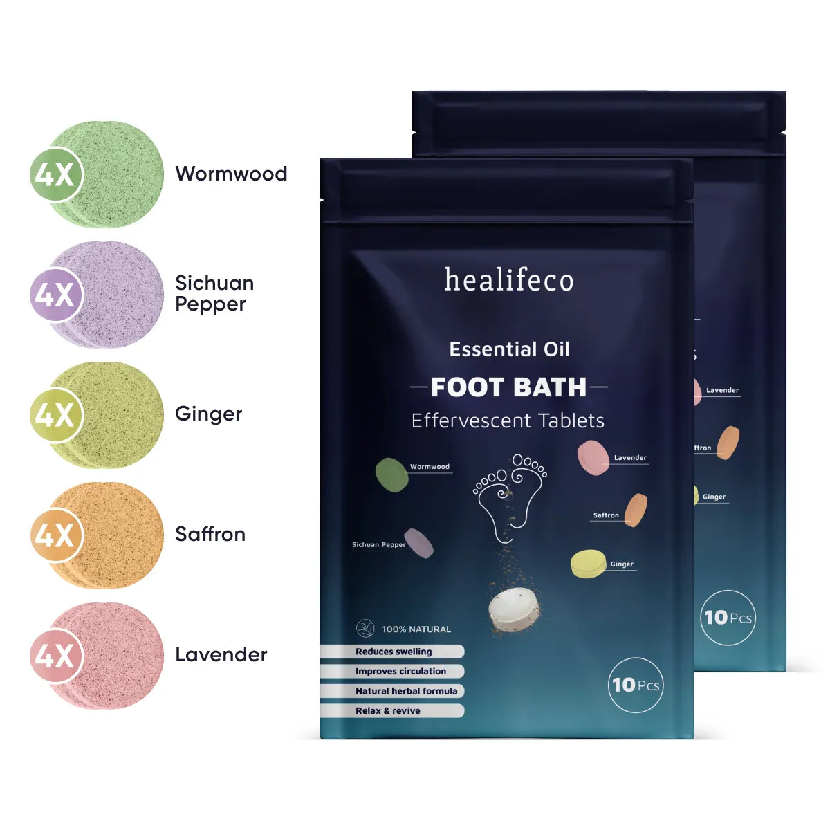 10x Effervescent Foot Spa Tablets