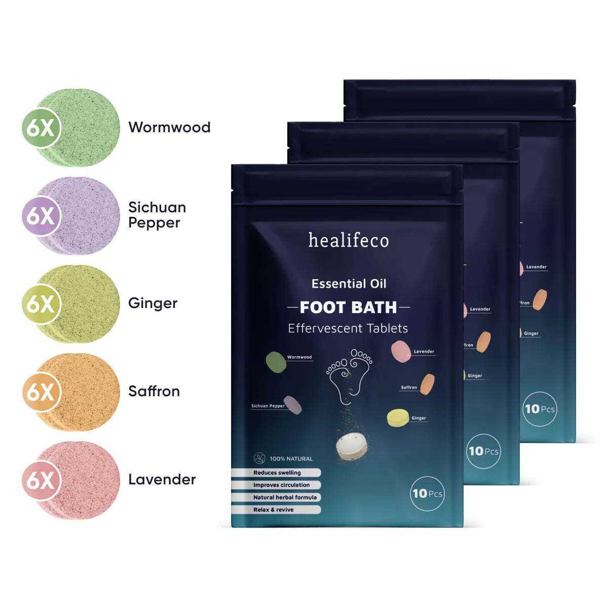 10x Effervescent Foot Spa Tablets